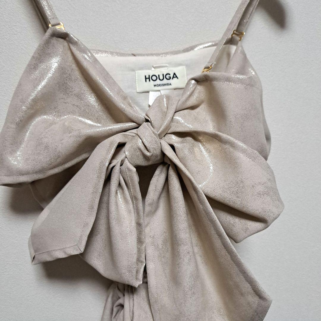 【美品】HOUGA　キャミソール　sandyシリーズ　リボン　ベージュ　ホウガ