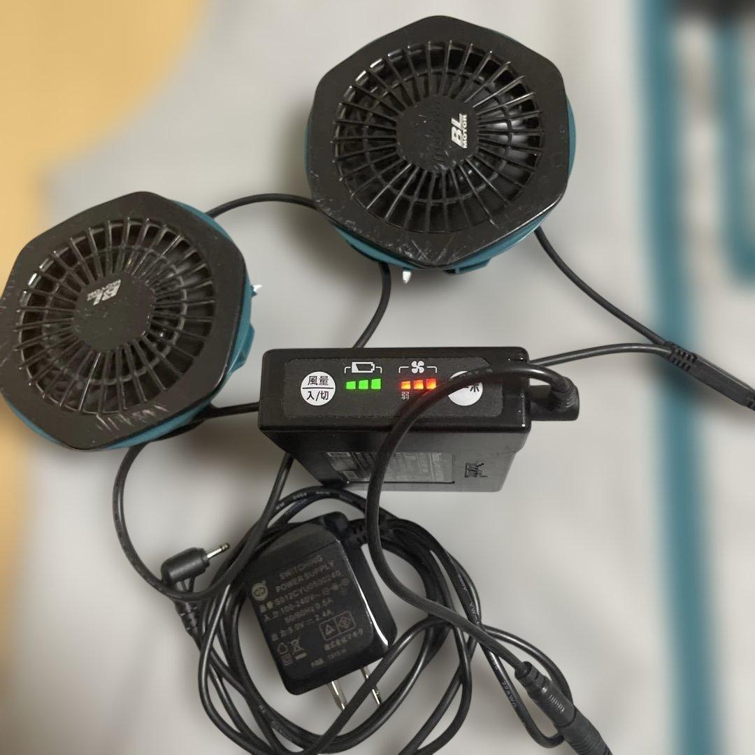 マキタ　ファンベスト バッテリー付き Mサイズ　中古　ライトグレー