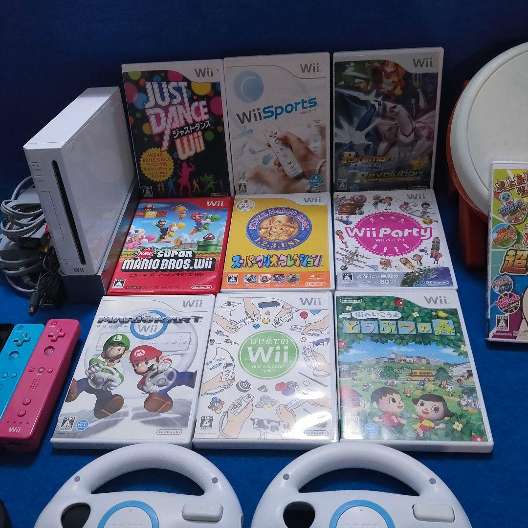 贅沢に♪Wii ハンドル 本体 マリオカート 太鼓の達人 カラフルリモコン