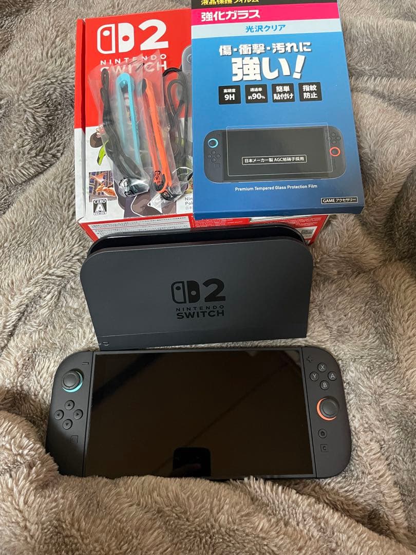 Nintendo Switch2本体 強化ガラスフィルム付き