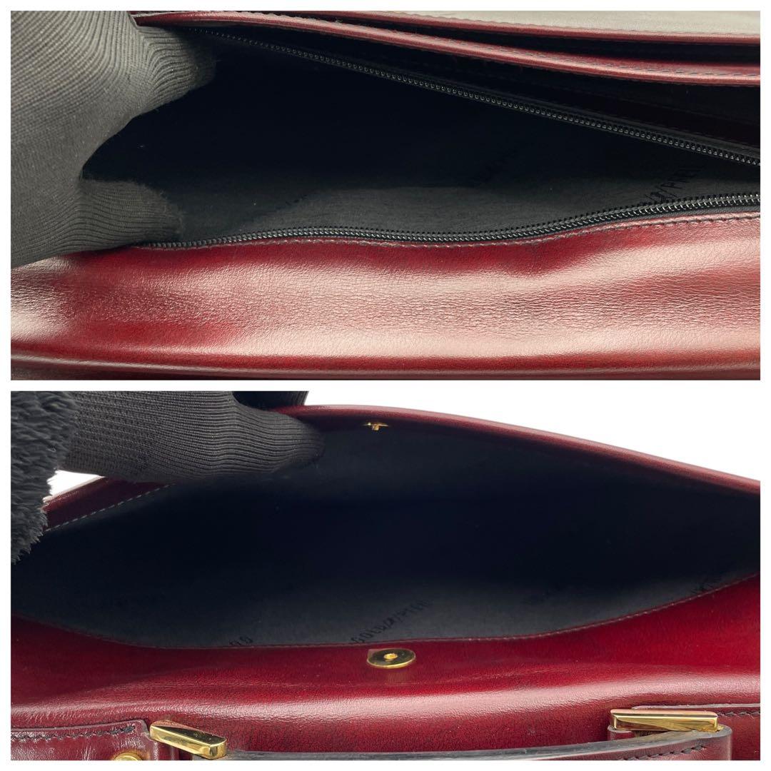 ゴールドファイル レザー ブリーフケース ビジネスバッグ ブラウン ダイアル式