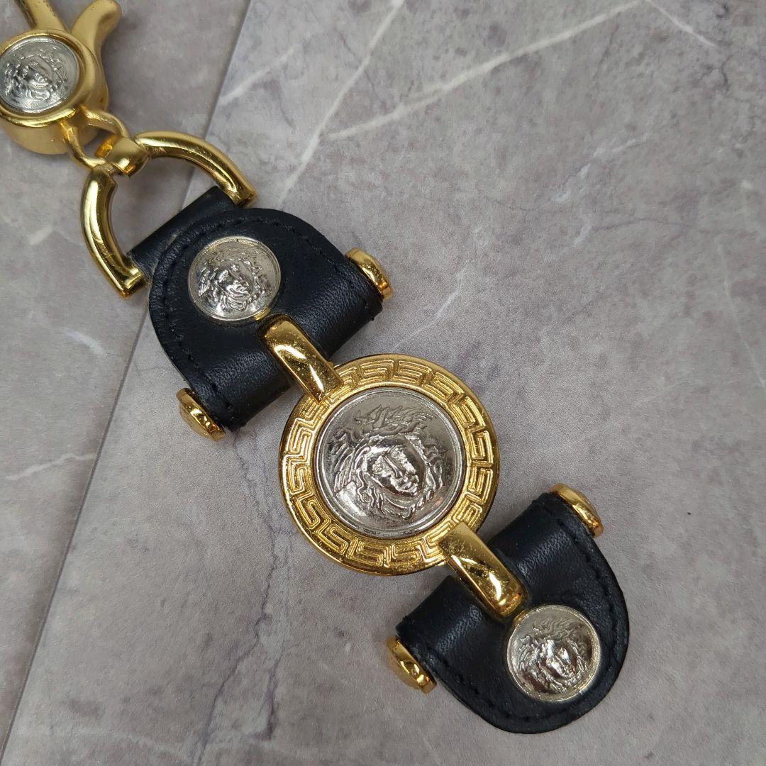 Ryoma希少美品☆VERSACE レザーキーホルダー ヴェルサーチ ヴィ