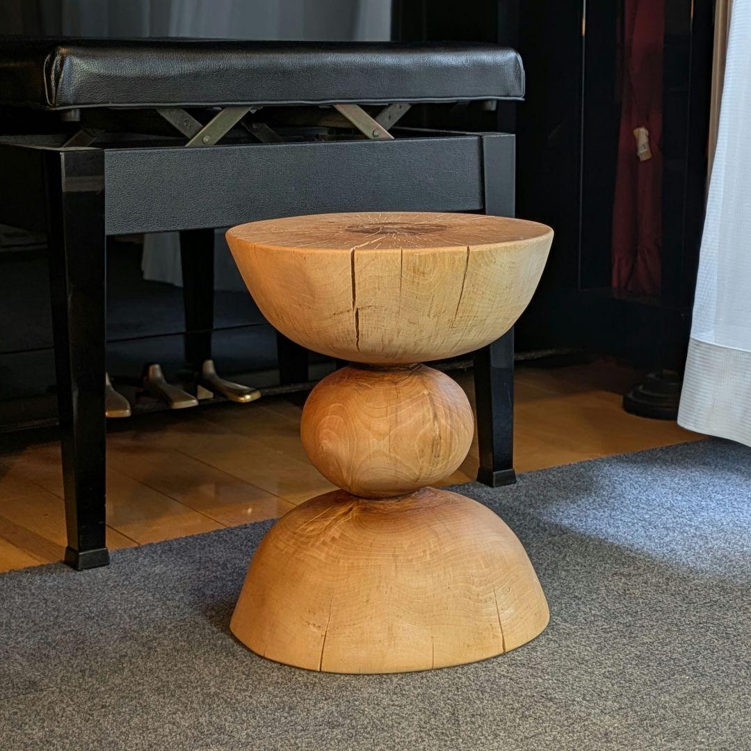 水目桜　天然木　切り株　丸太　椅子　スツール　高さ約35㎝