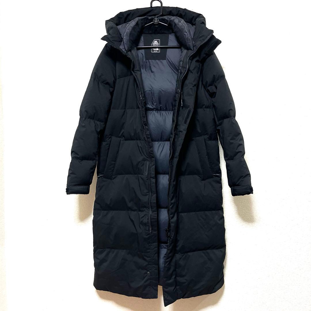 美品 ノースフェイス ロングダウンジャケット メンズXS レディースM ブラック