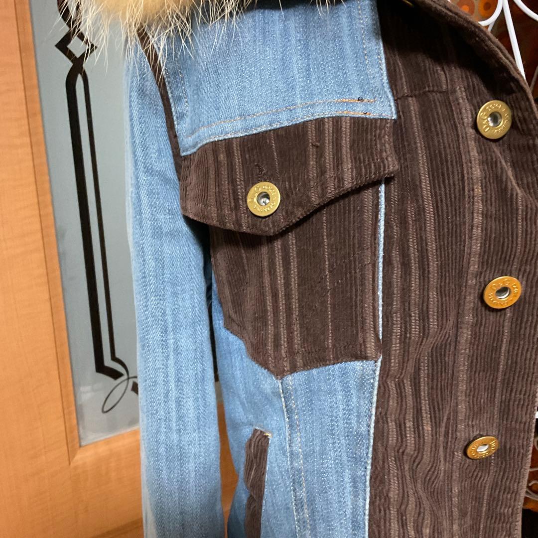 レア D&G ファー付きデニムジャケットドルチェ&ガッバーナ 細身の方お勧め