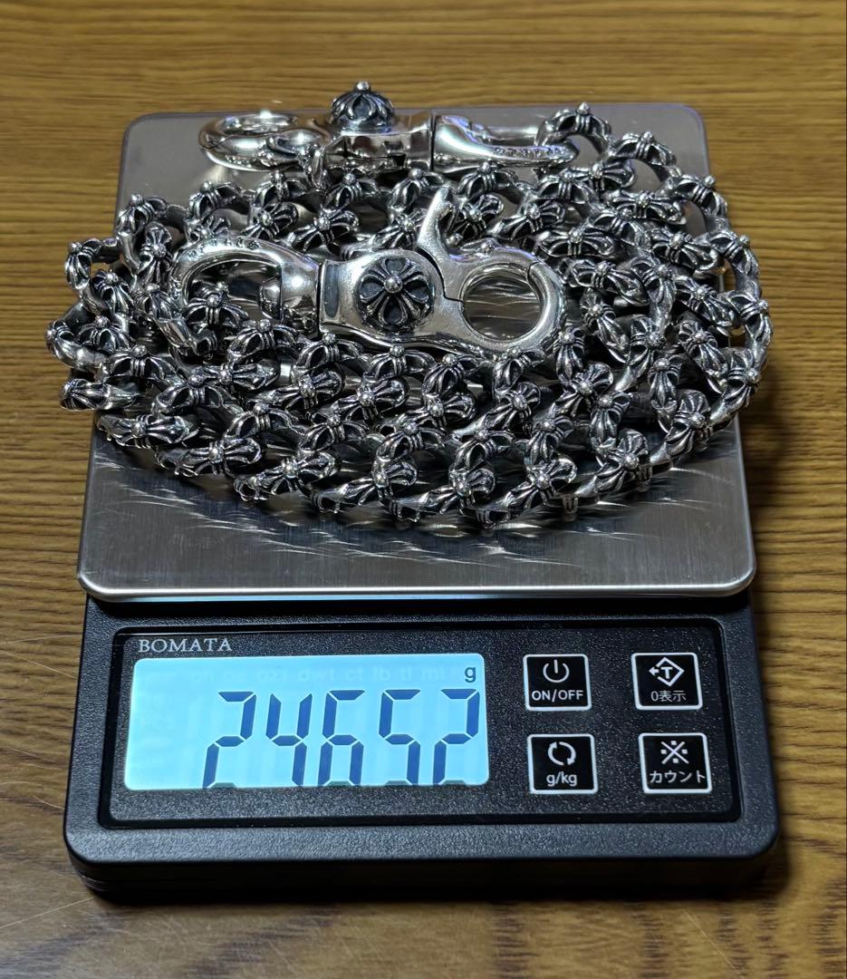 【SILVER925】ウォレットチェーン シルバー925刻印有246g美品極太