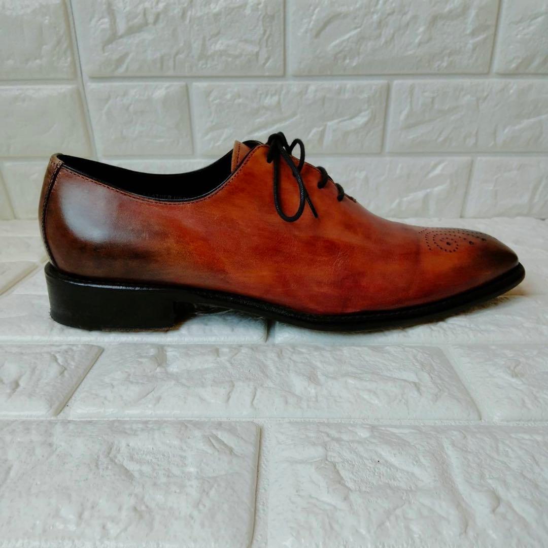 ロッソ フェオレンティーノ　レザードレスシューズ　27.5cm相当　イタリア製