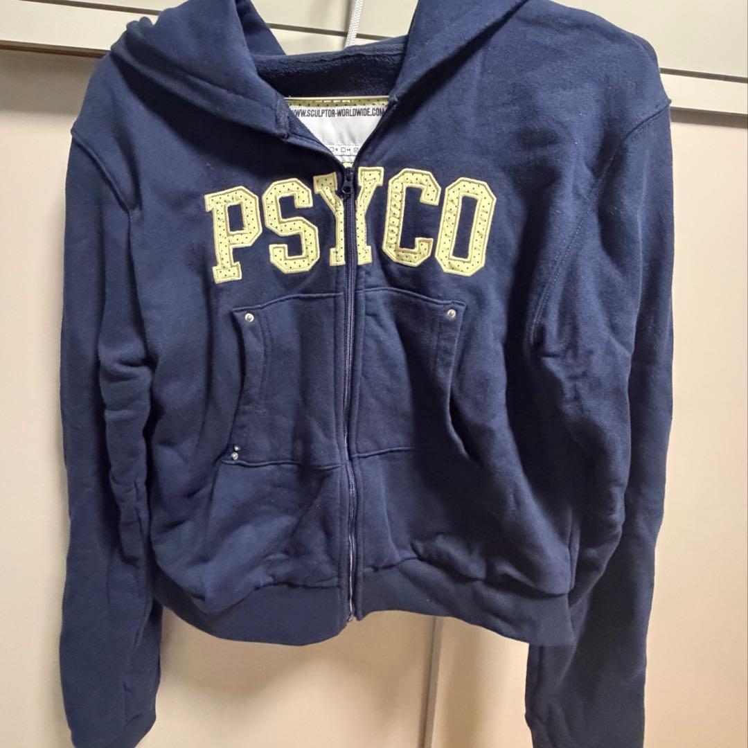 sculptor ジップ　フーディ　パーカー　ネイビー