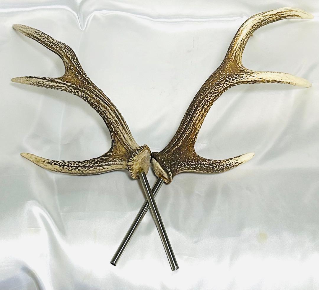 鹿の角　左右セット　テント タープ　希少！4角品（左右8ポイント）