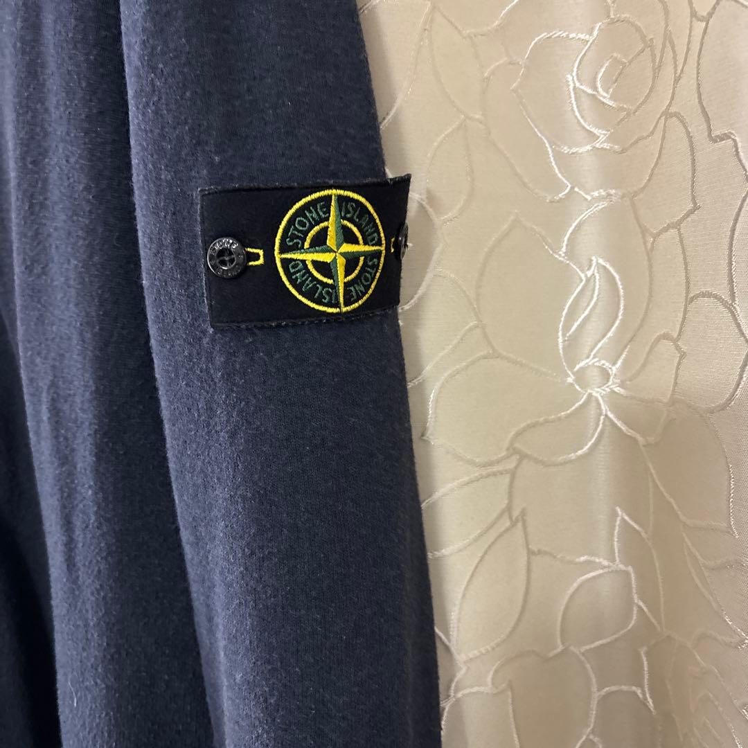 STONE  ネイビー ダブルジップアップセーター