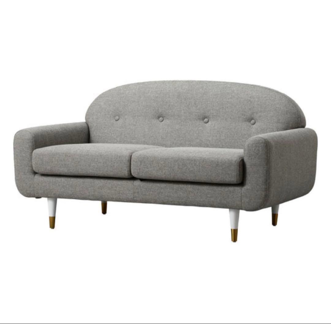 【Francfranc】アマートソファ グレー［W1320］2人掛けソファ