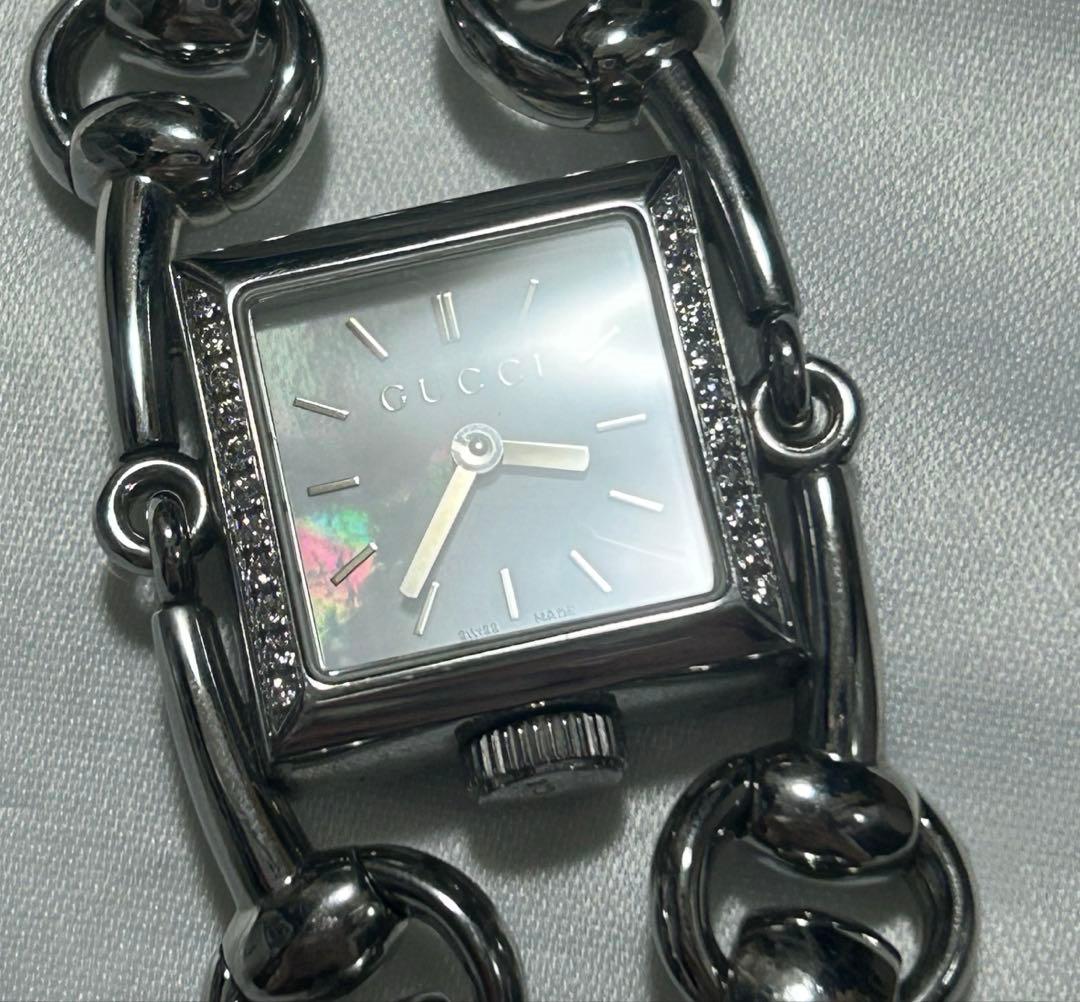 GUCCI グッチ シニョーリア ダイヤモンドベゼル/ホワイトパール文字盤 時計