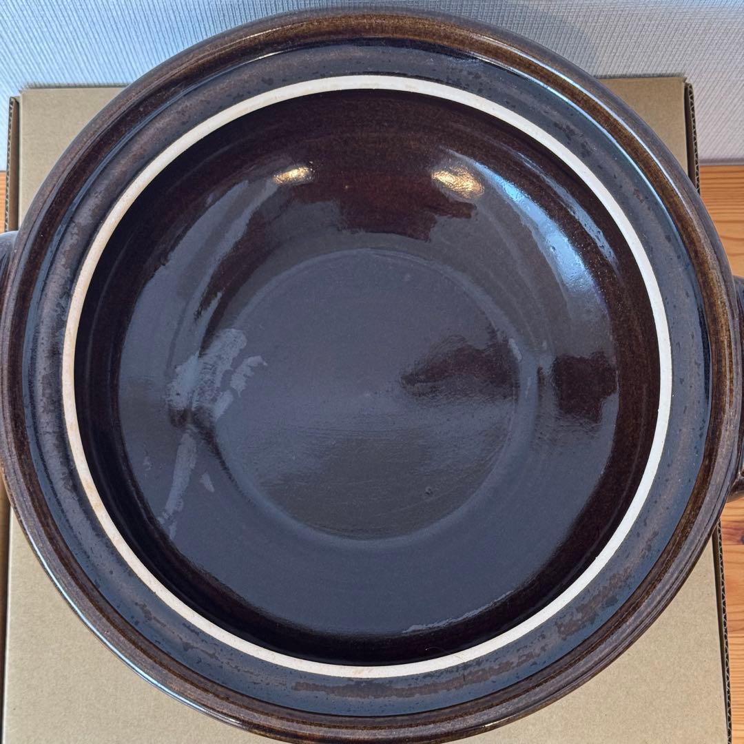 伊賀土鍋 アメ釉 大 長谷園 NNM-33