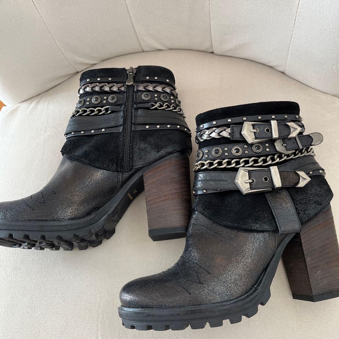 el dantes スペイン製 サイドジップ チェーン y2kフェアリーグランジ