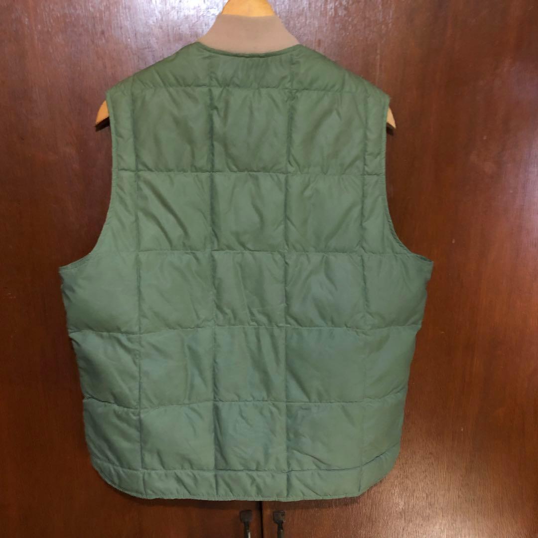K　Eddie Bauer ダウンベスト オリーブグリーン