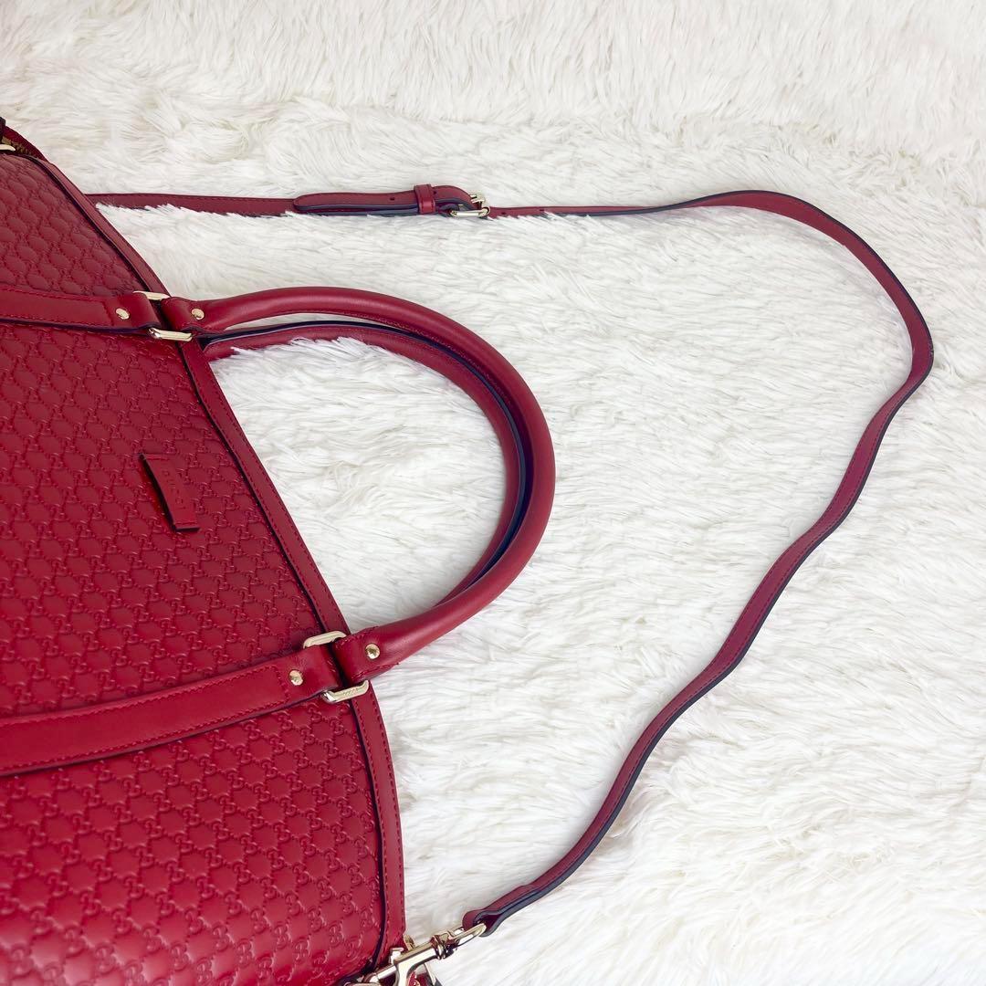 【未使用級】グッチ マイクログッチシマ 2WAYハンドバッグショルダーバッグ