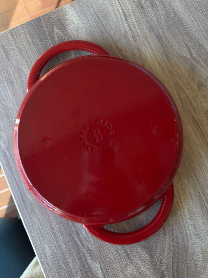 STAUB 赤 グリルパン、マグネットトリべッドセット