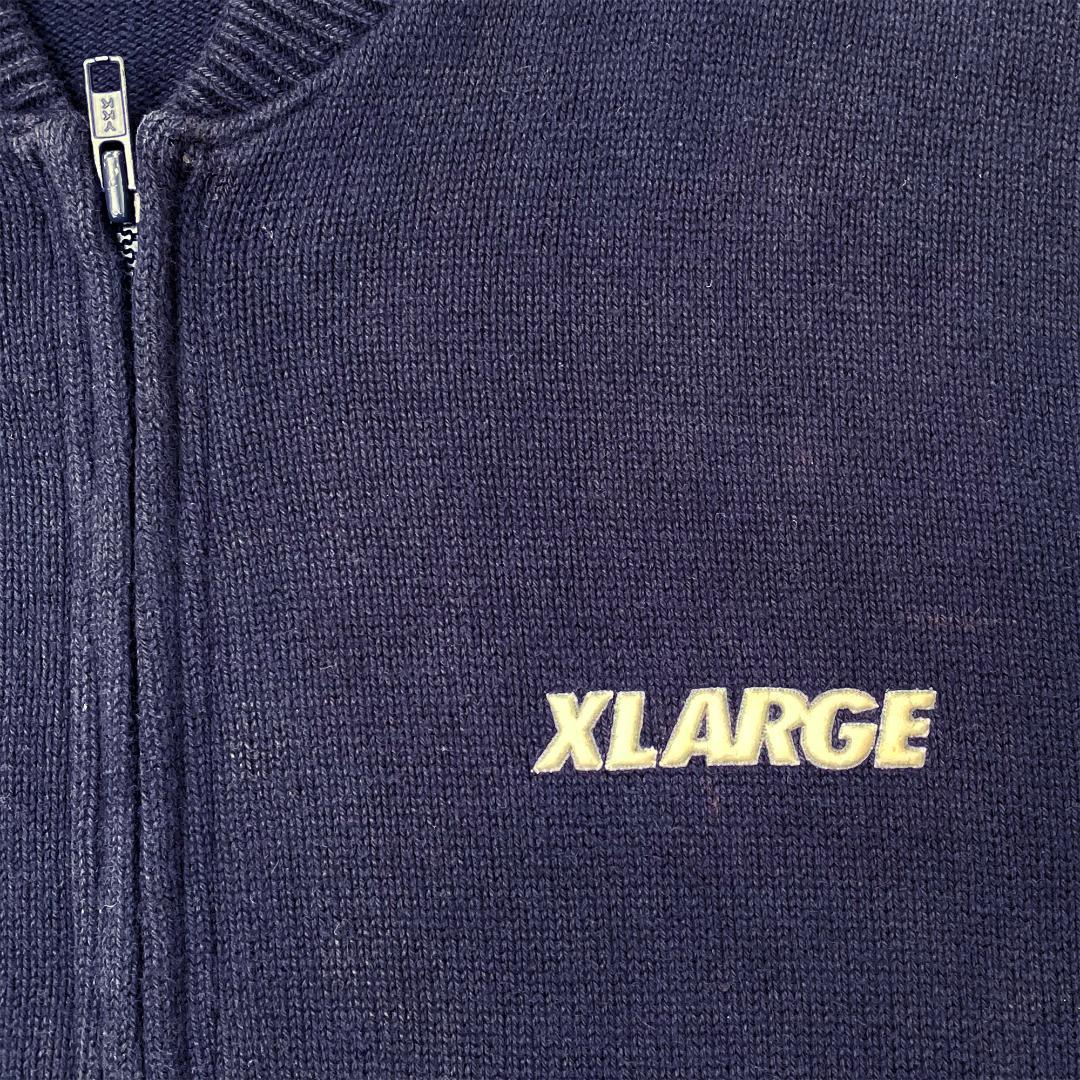 【1993年USA製】レア初期 X-LARGE ニット カーディガン ビンテージ