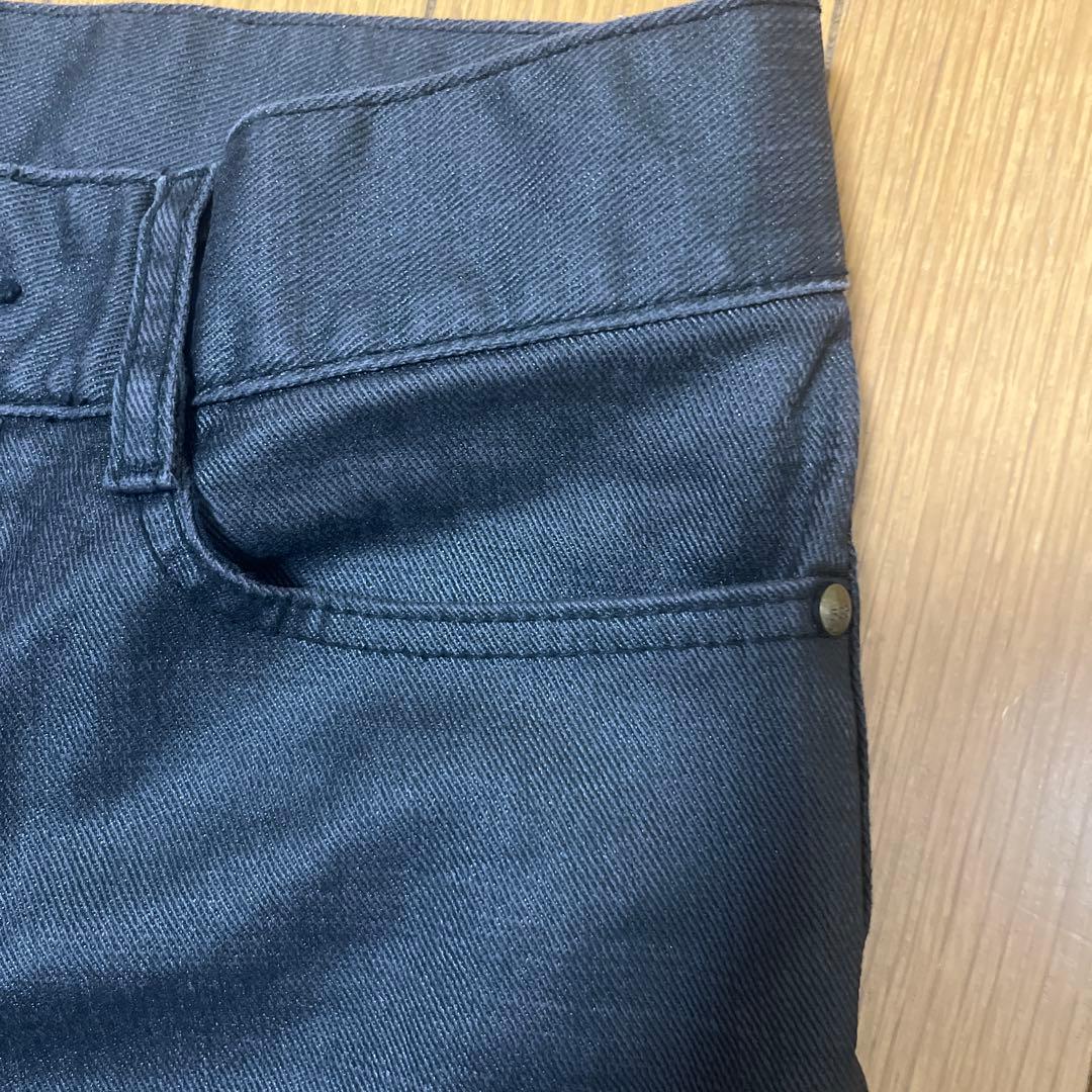 00s 5351 waxed black flare denim Y2K 光沢