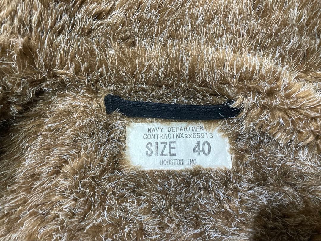 HOUSTON ヒューストン N1 デッキジャケット　レギュラーフィット黒　40