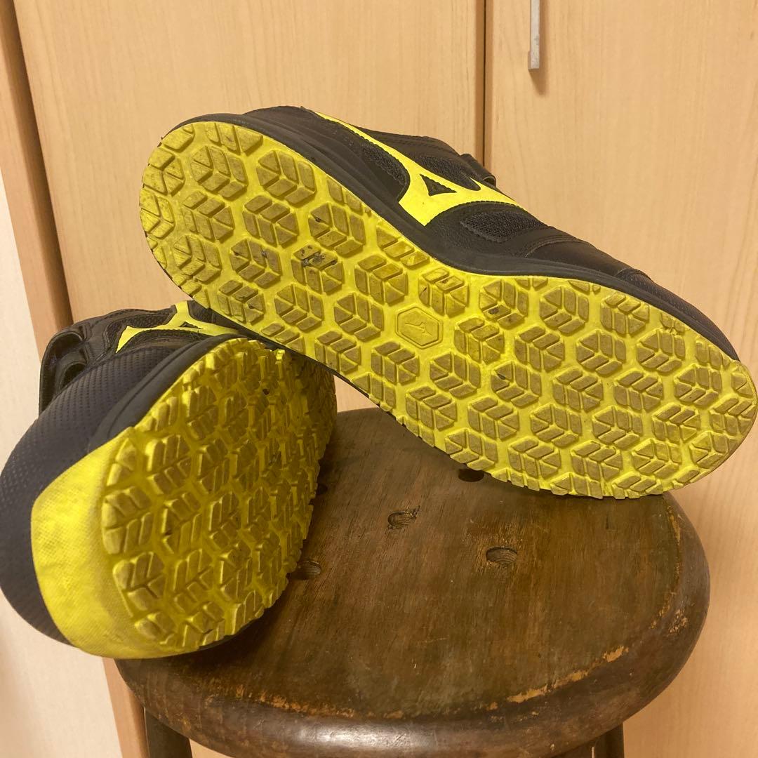 Mizuno ネイビー/イエロー 安全靴