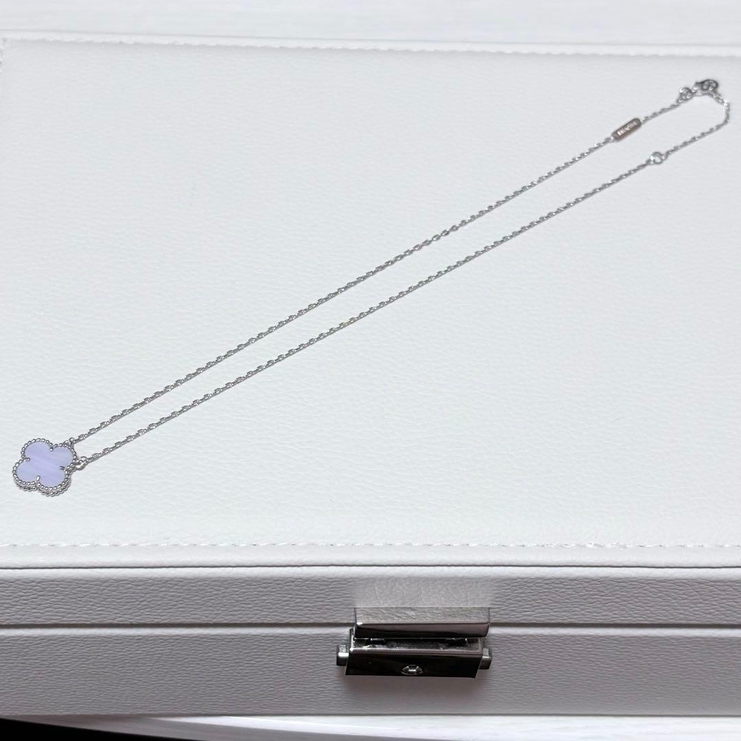 マ*ミ様 クローバー カルセドニー　ネックレス シルバー