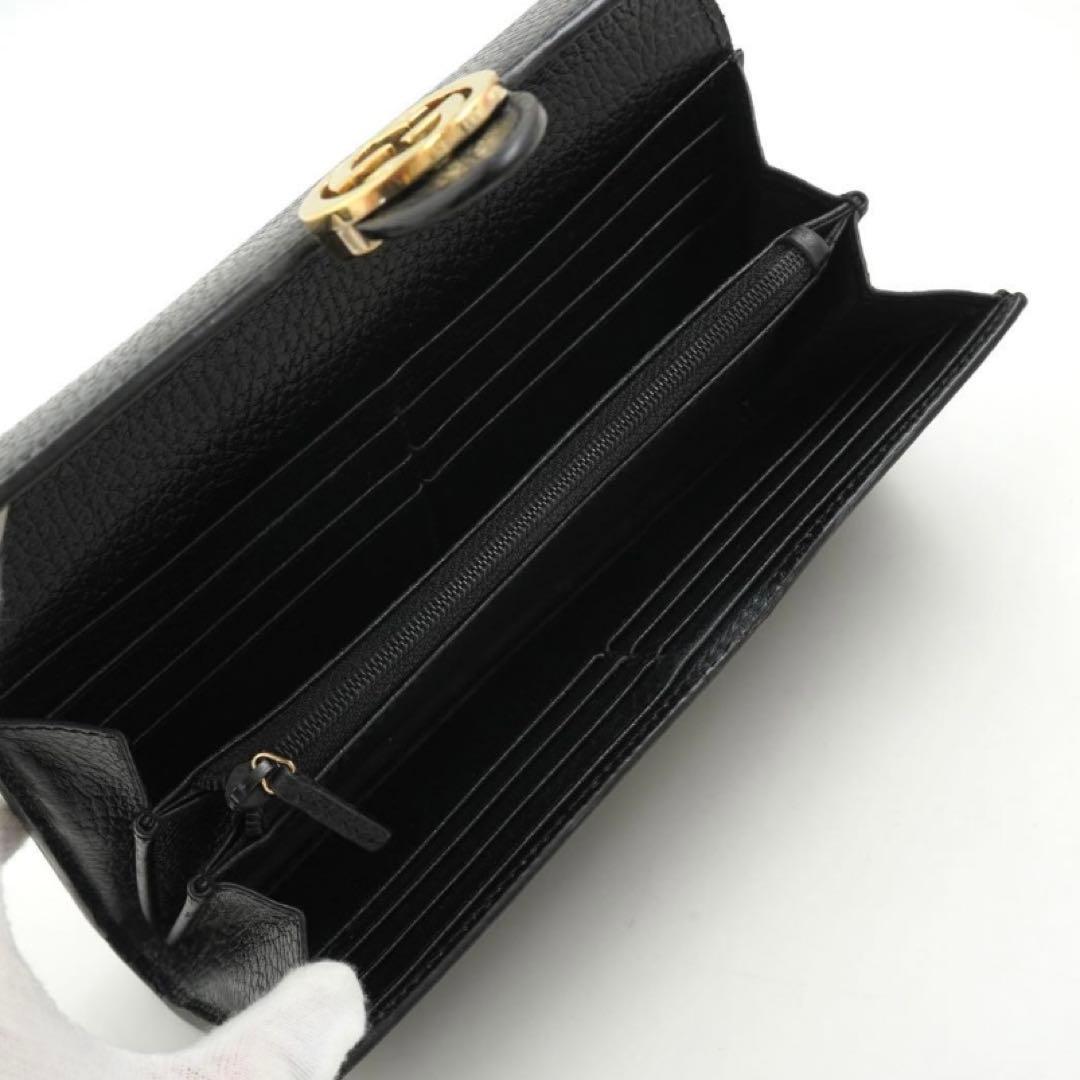 ✨未使用展示品・箱付き✨　GUCCI 長財布　インターロッキング　GGロゴ 黒色