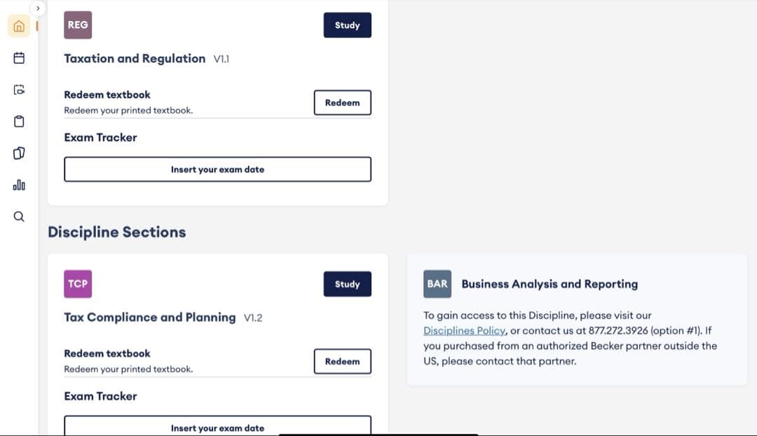 Becker USCPA テキスト　問題集　模擬試験