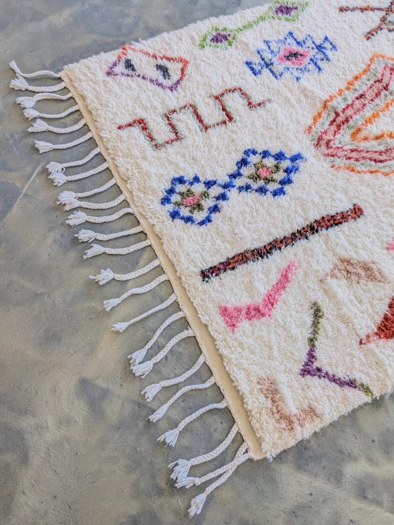 【限定セール】新品-モロッコラグ アジラルラグ-No6 104×161