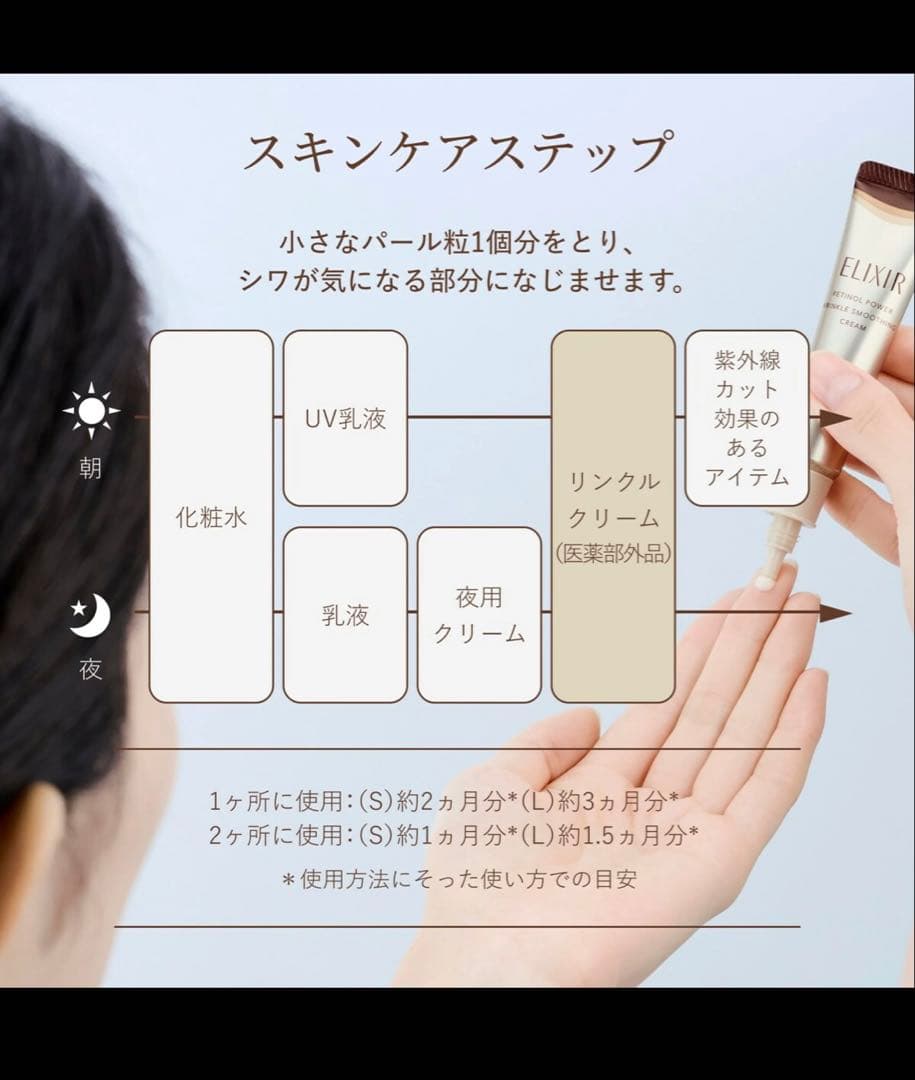 リニューアル品　エリクシール レチノパワー リンクルクリーム ba L 22g