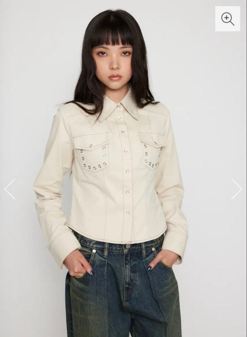 【完売品】LAGUAGEM EYELET POCKET COMPACT シャツ