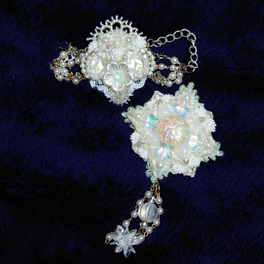 Piari 様 ハンドメイド ブローチ ブレスレット アクセサリー ビーズ刺繍