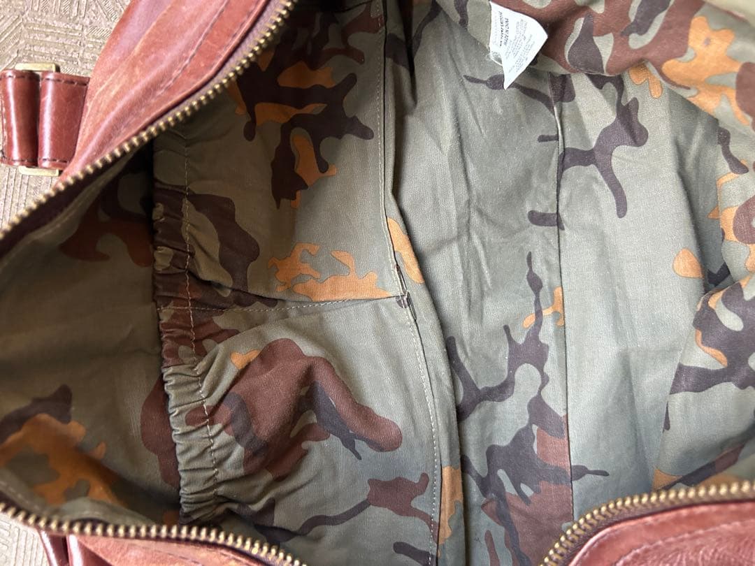 DIESEL 00s レザー×キャンバス×メタル 異素材ミックスボストンバック