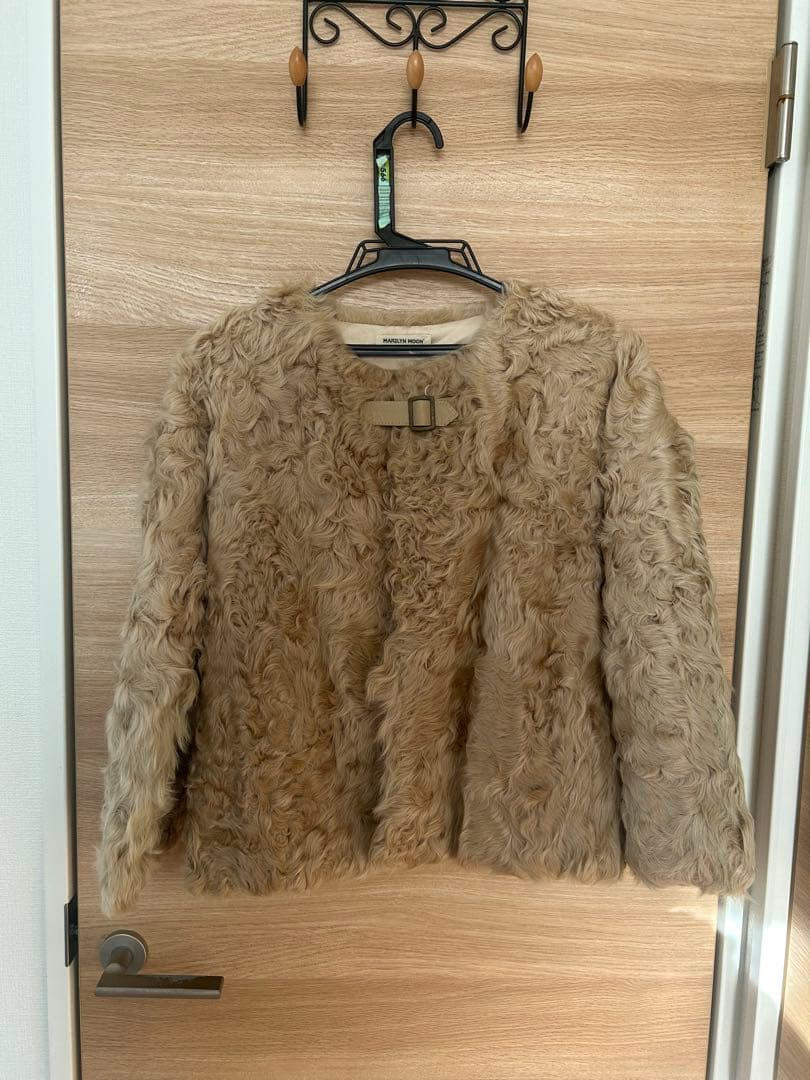 MARILYN MOON ベージュファーコート Mサイズ