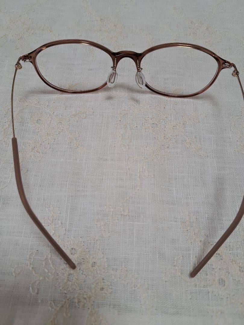 J!NS　オーバルフレームメガネ ケース付き