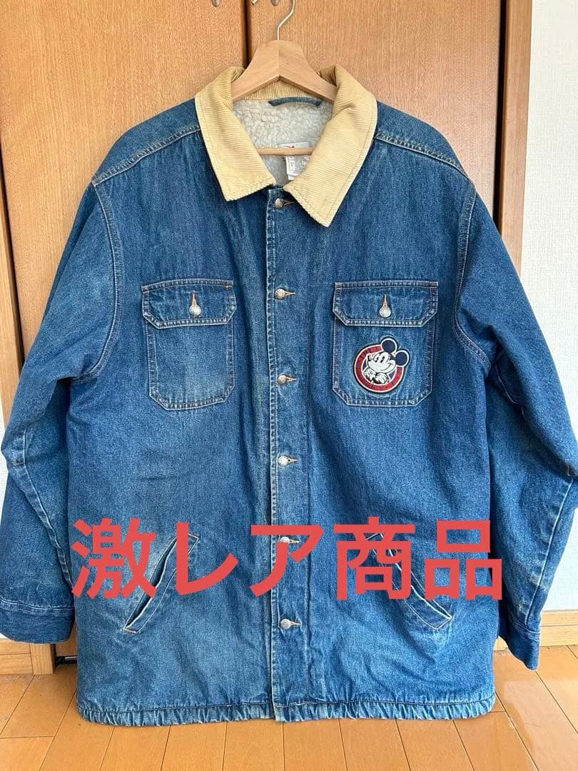 90’sDisney Store ミッキーマウス デニム　ジャケットヴィンテージ