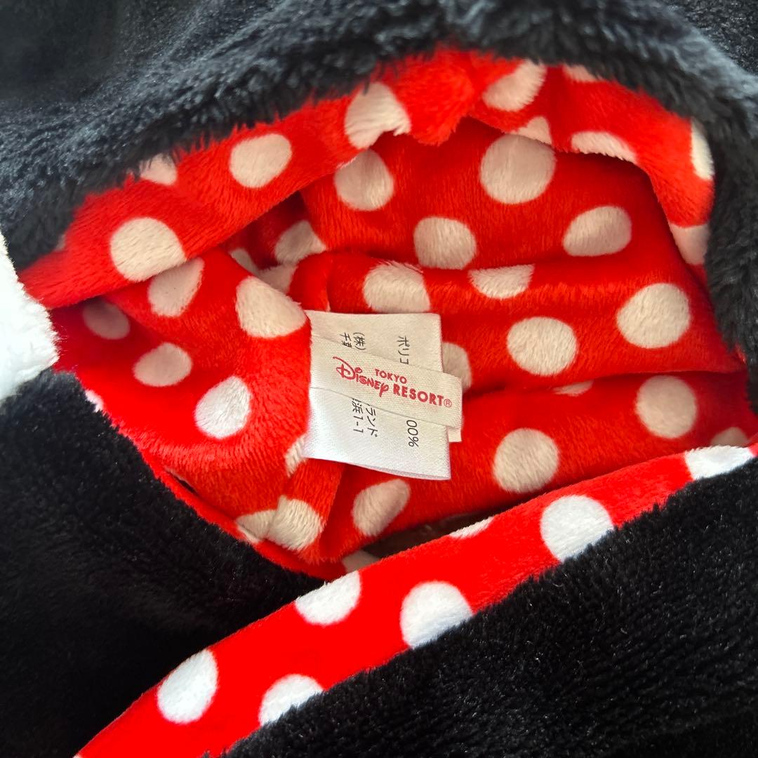 ディズニー　ファンキャップ　ミニー　ドット　水玉　マフラー　手袋