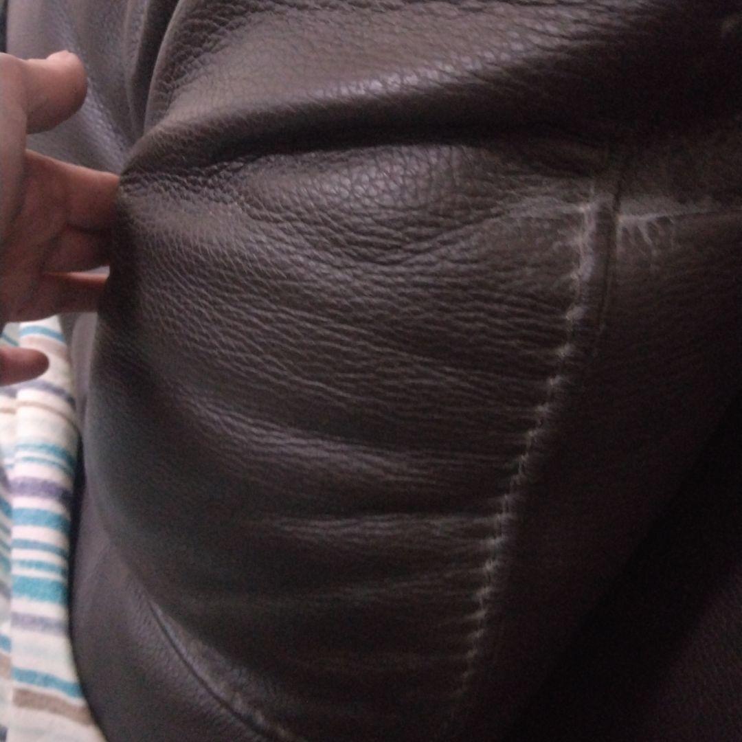 リクライニングレザーけソファー ブラウン