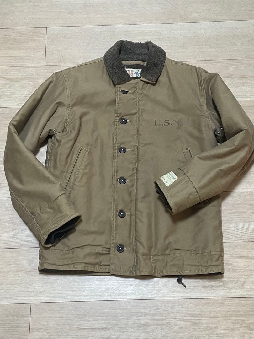 AND FAMILY U.S.N. N1デッキジャケット オリーブ ベージュ