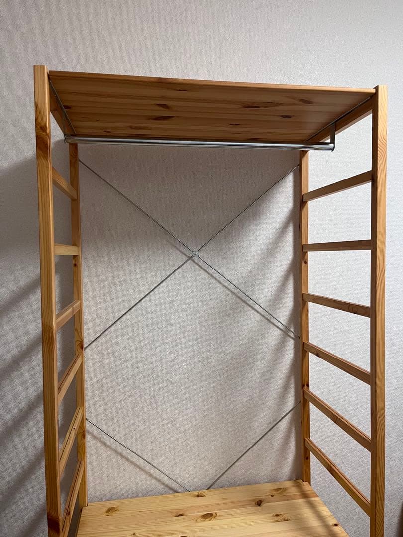 無印良品　パイン材ユニットシェルフ　ワードローブ