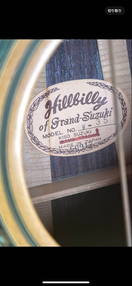 Hillbilly アコースティックギター 。ハードケース付き