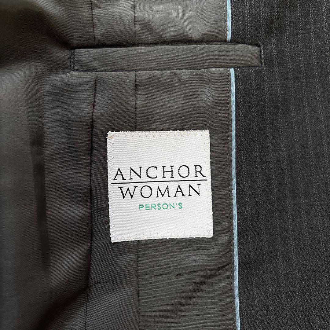 ☆未使用級☆ ウォッシャブル ビジネススーツ ストライプ 機能性 グレー LL