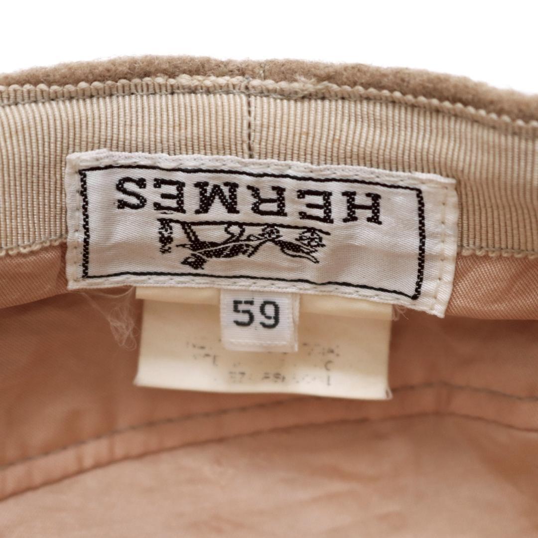 HERMES エルメス ウール キャスケット サイズ59 ベージュ 1081