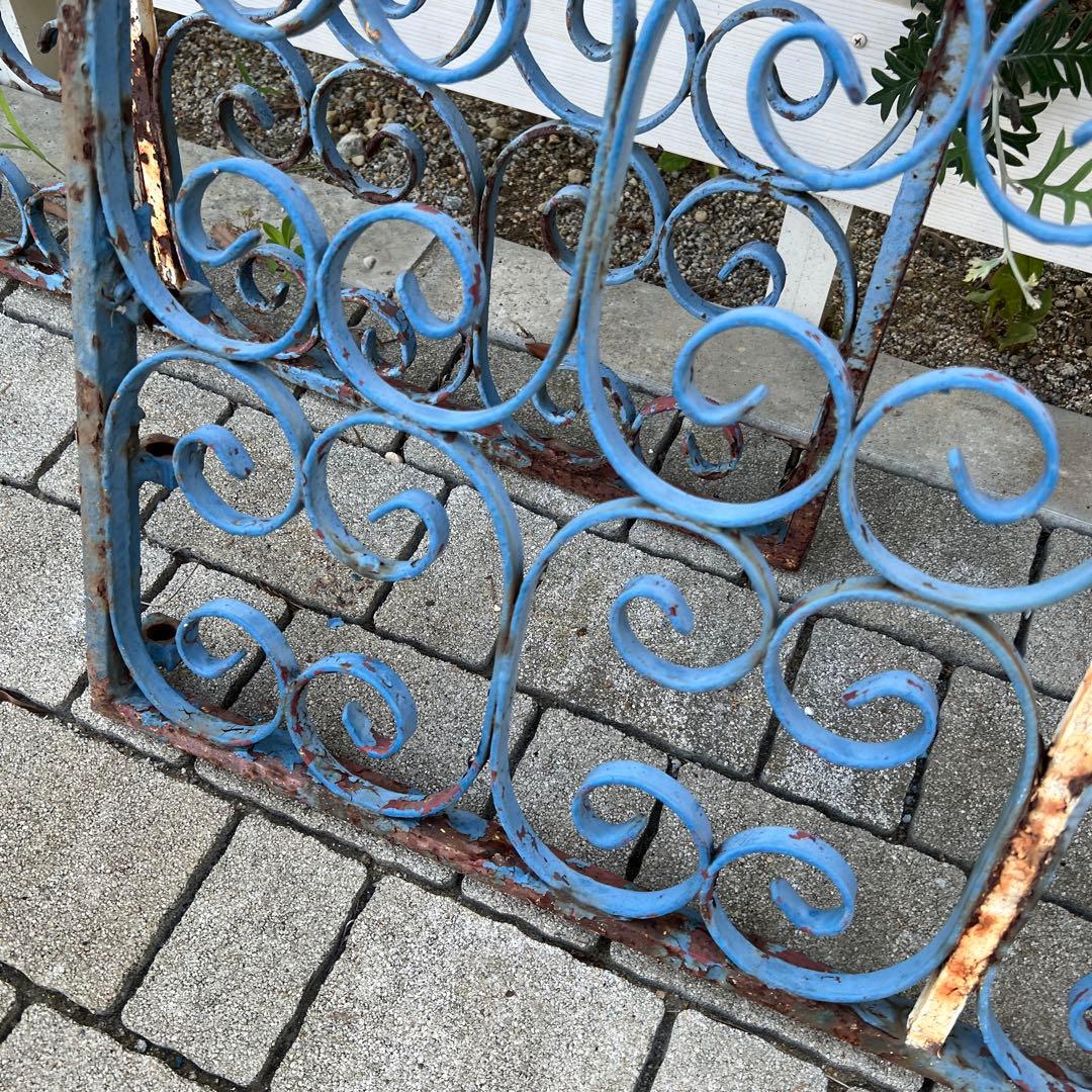 英国アンティークアイアンフェンス2枚セット