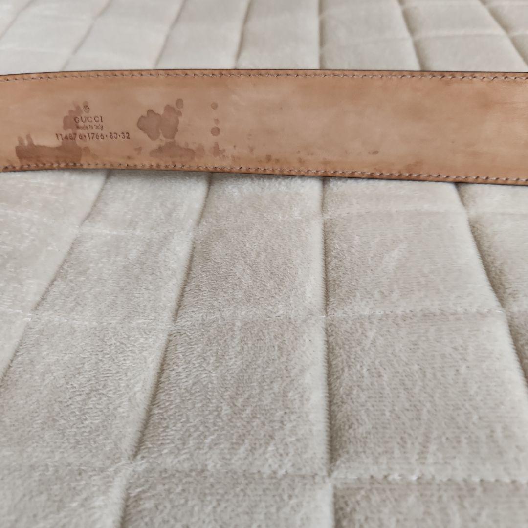 GUCCI GGロゴバックル ブラウンレザーベルト