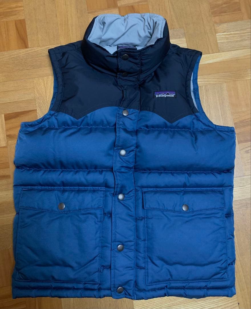 美品　廃番　パタゴニア　スリングショット ダウンベスト　ネイビー/ブルー　F9