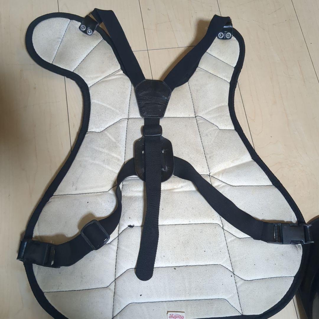 キャッチャー　捕手用防具　一般軟式　レガース　プロテクター　メット　 　黒