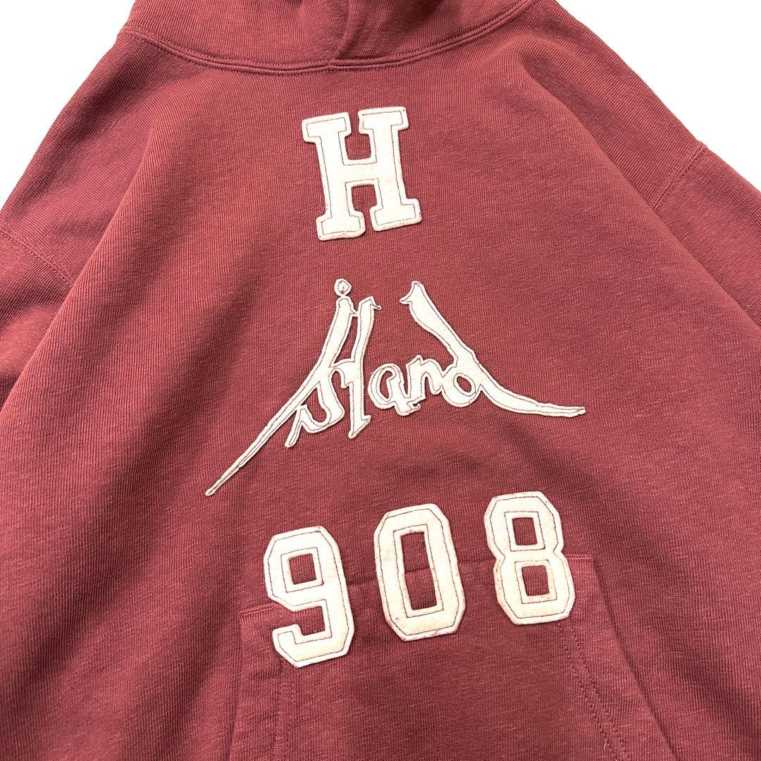 45R パーカー HERITAGE 裏毛フーディー アイランドワッペン ボルドー