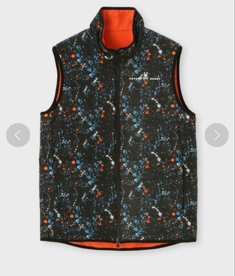 Psycho Bunnyのスプラッシュプリント リバーシブル ベスト