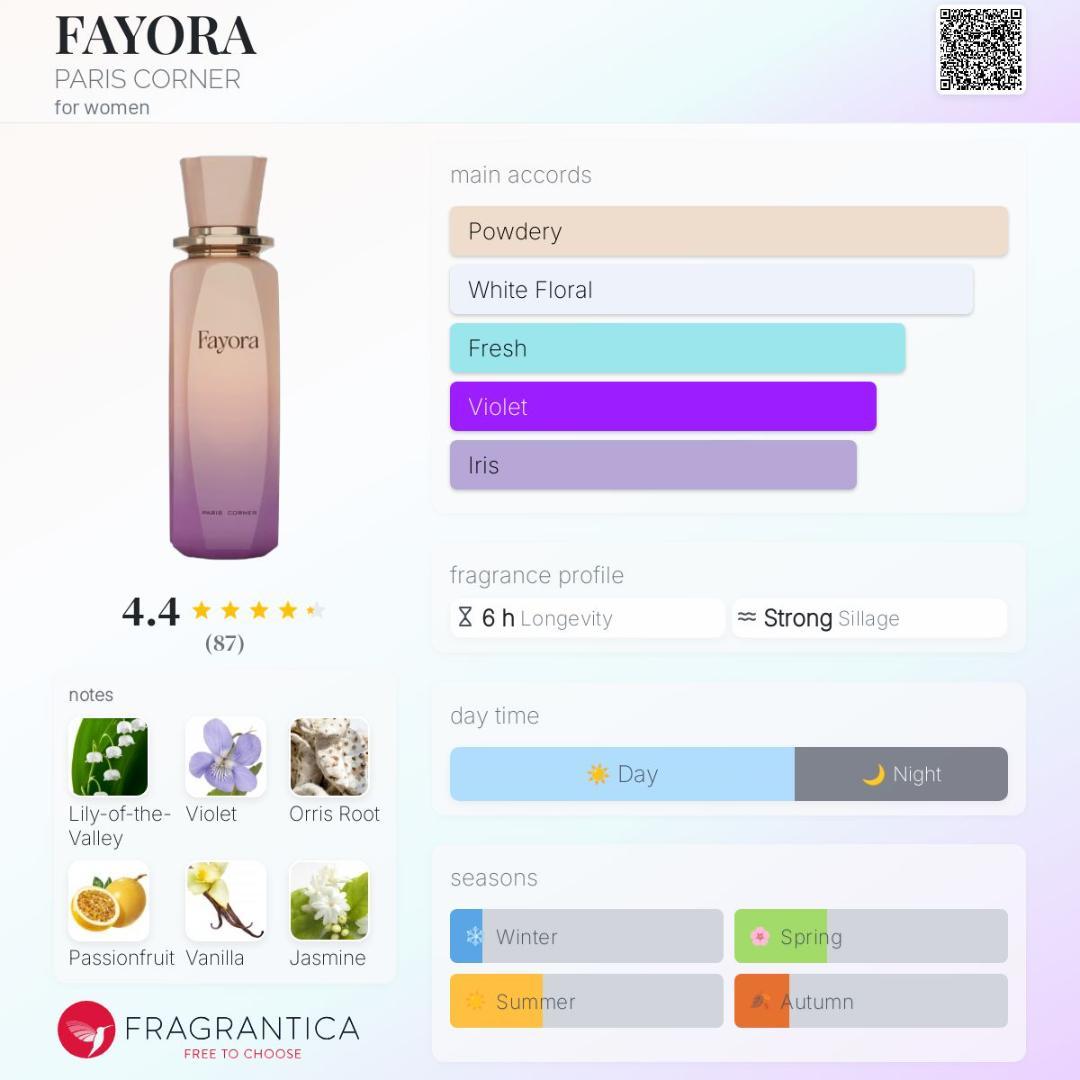 香水(女性用) PARIS CORNER FAYORA EDP 100ml ORIGINAL